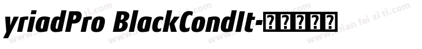 yriadPro BlackCondIt字体转换